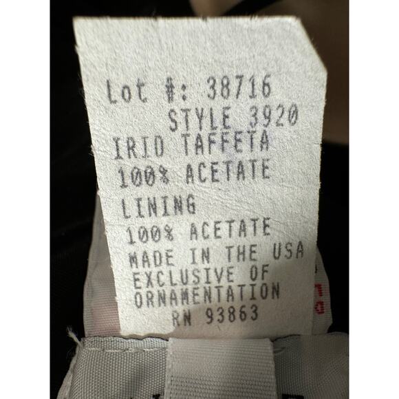 Lazaro Taffeta Black Dress Embellished Party A Line 8 Formal Glam Cocktail Guest - Picture 6 of 8